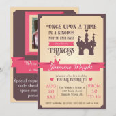 Princess Fairy Tale Invitation pour le premier ann (Devant / Derrière)
