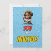 Princess Fairytale Royal Joli Invitation d'anniver (Dos)