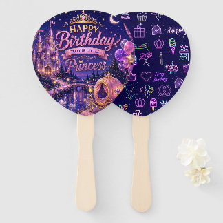 Princess Feestelijke Verjaardagsconfetti Handwaaier