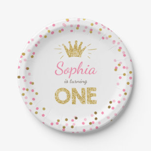 Princess First Year Paper Bord Pink Gold