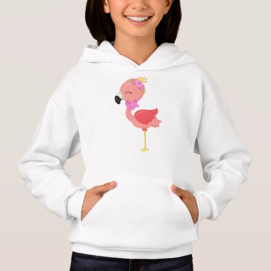 Princess Flamingo, Flowers, Cute Flamingo, Crown (Voorkant)