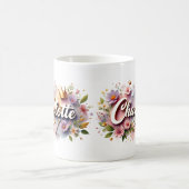 Princess Floral Custom Mug – Personalized Name (Centre)