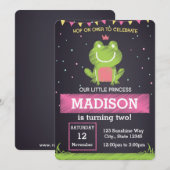 Princess Frog Birthday Uitnodiging (Voorkant / Achterkant)