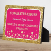 Princess! Fun Personalized girl tabletop plaque