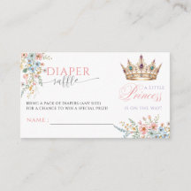 Princess Gold Crown Baby Shower Diaper Raffle