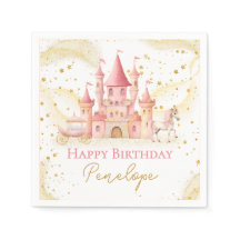 Princess Happy Birthday Paper Napkin