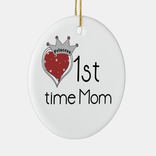 Princess Heart 1e keer mam Gifts Keramisch Ornament (Rechts)