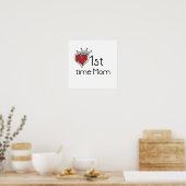 Princess Heart 1e keer mam Gifts Poster (Keuken)