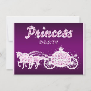 Princess Horses & Carriage Birthday Party Kaart