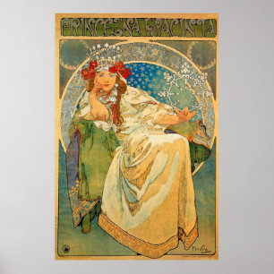 Princess Hyacinth door Alphonse Mucha Poster