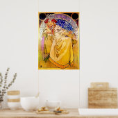 Princess Hyacinth Poster van Alphonse Mucha (Keuken)