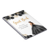 Princess in Black Dress Sweet Sixteen Guest Book Notitieboek (Rechterzijde)