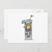 Princess in Castle Tower Briefkaart (Voorkant / Achterkant)