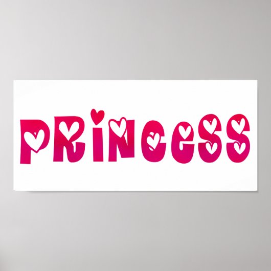 Princess in Hearts Poster (Voorkant)