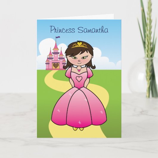 Princess in Pink Party Invitation Kaart (Voorkant)