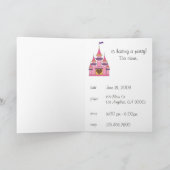 Princess in Pink Party Invitation Kaart (Binnen)