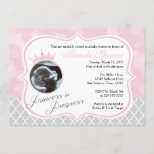 Princess in Progress, Baby shower Invitation