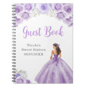 Princess in stoffige Paarse jurk Sweet 16 gastenbo Notitieboek (Voorkant)