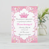 Princess Invitation Girl Birthday Party (Debout devant)