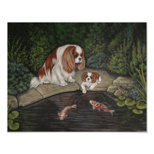 Princess & kikker: Cavalier King Charles Spaniel Foto Afdruk (Voorkant)