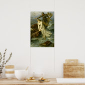 Princess & Knight At Sea Medieval Fantasy Art Poster (Keuken)