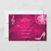 Princess Koets & Paarden & Disco Bal RSVP Kaartje (Achterkant)