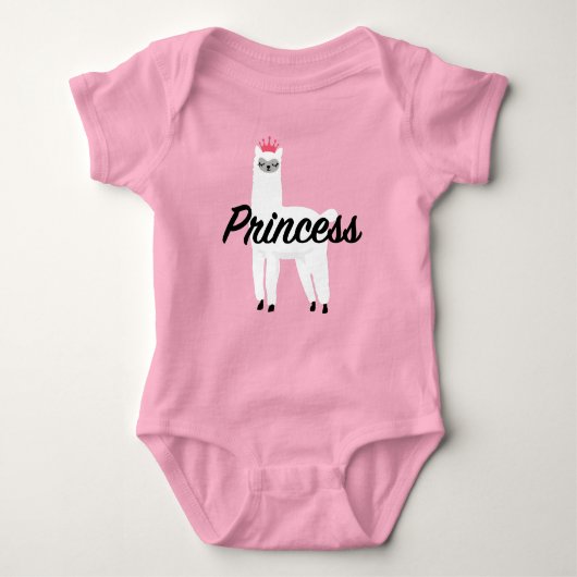 Princess Lama Design - Baby Jersey Bodysuit (Voorkant)