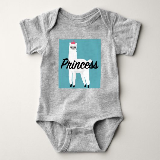 Princess Lama Design - Body bébé en jersey (Devant)