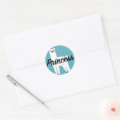 Princess Lama Design - Classic Round Stickers (Envelop)