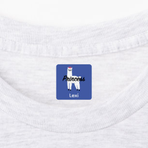 Princess Lama Design - Small Square Clothing Label