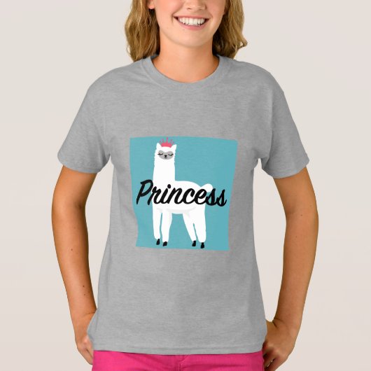 Princess Lama Design - T-shirt de base pour filles (Devant)