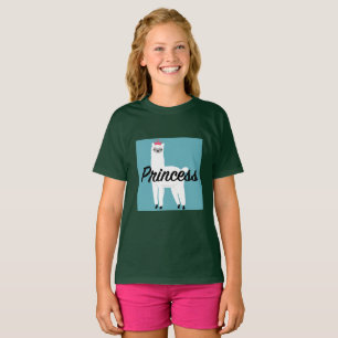 Princess Lama Design - T-shirt de base pour filles