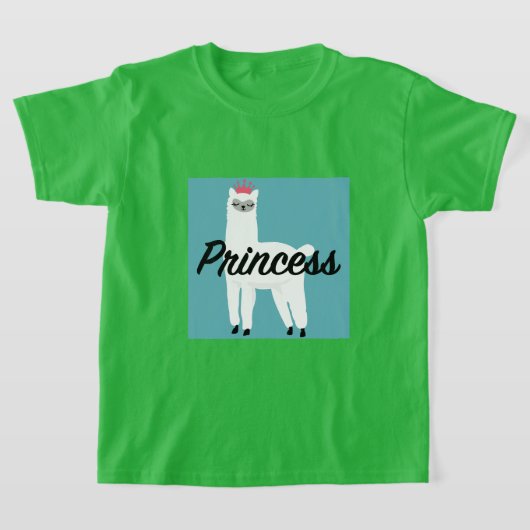 Princess Lama Design - T-shirt de base pour filles (Poser)