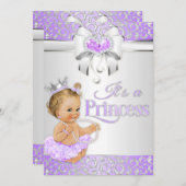 Princess Lavender Lila & Silver Diamonds Bow Kaart (Voorkant / Achterkant)