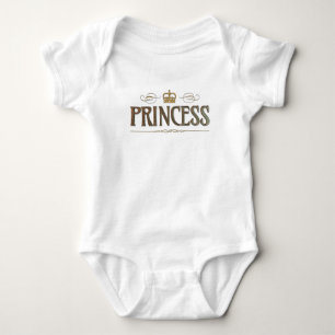 Princess Lettering - Grand Medieval Royal Crown Romper