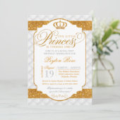 Princess Luxury White Gold Invitation Anniversaire (Debout devant)