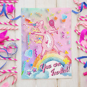 Princess Magical Unicorn Invitation d'anniversaire
