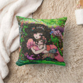 Princess Mam en Baby Fantasy Fine Art Pillow Kussen (Deken)