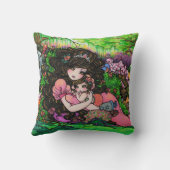 Princess Mam en Baby Fantasy Fine Art Pillow Kussen (Achterkant)