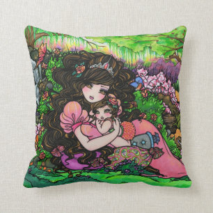 Princess Mam en Baby Fantasy Fine Art Pillow Kussen