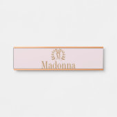 Princess Monogramme Nom Porte Nom Plaque (Devant)