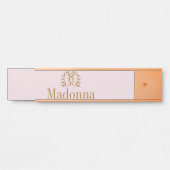 Princess Monogramme Nom Porte Nom Plaque (Devant)