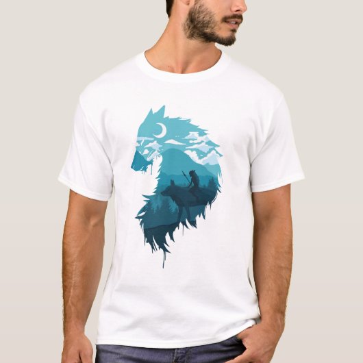 Princess Mononoke Wolf T-Shirt (Voorkant)