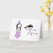 Princess Ninja Carte d'anniversaire (Fleur jaune)