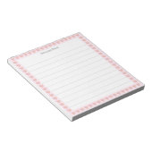 Princess Note & Coeurs roses sur Bloc-notes Lined (Incliné)
