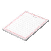 Princess Note & Coeurs roses sur Bloc-notes Lined (Tourné)