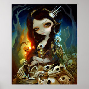 Princess of Botten ART PRINT Lowbrow Art Skeleton