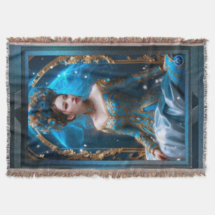 Princess Of The Blue Roos AI Art van Xzendor7 Deken