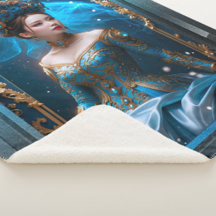 Princess Of The Blue Roos AI Art van Xzendor7 Sherpa Deken