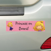 Princess on Board aanpasbare sticker (Op auto)